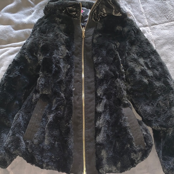 Iz Byer Black Teddy Jacket - Picture 4 of 5